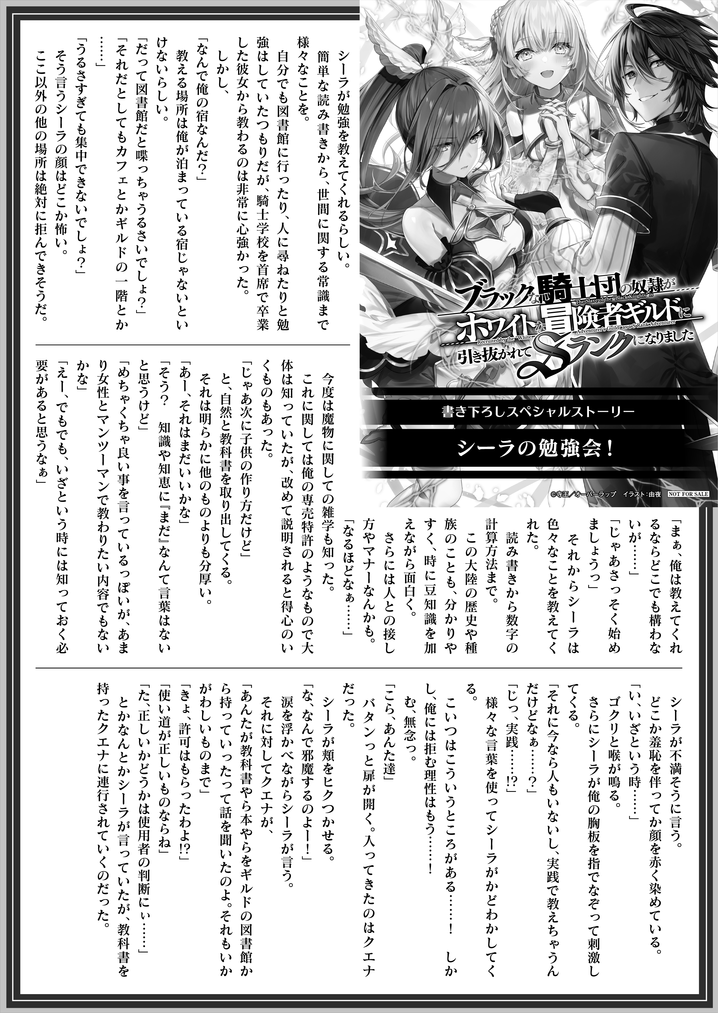 【文庫】「ブラックな騎士団の奴隷がホワイトな冒険者ギルドに引き抜かれてSランクになりました 2」B5SSペーパー